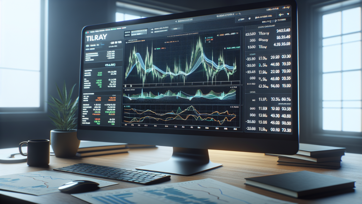 alt_text: "Tilray stock analysis on a screen, showing financial data and downward trends."
