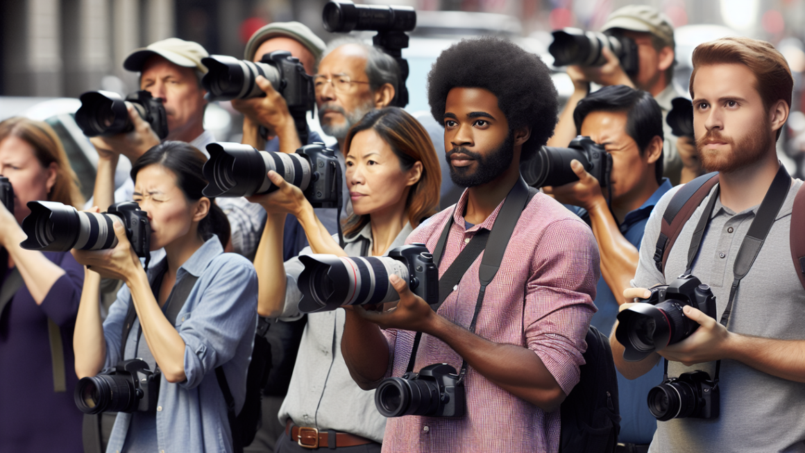 "alt_text": Citizens with cameras cover a news event, capturing stories firsthand in the United States.