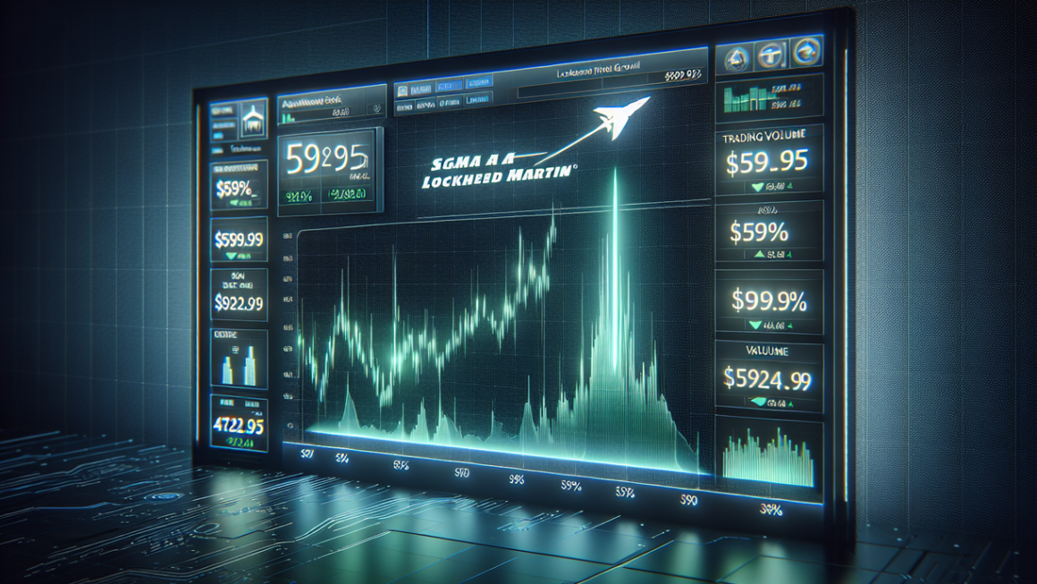 alt_text: Lockheed Martin stock chart shows a steady upward trend amid financial analysis data.