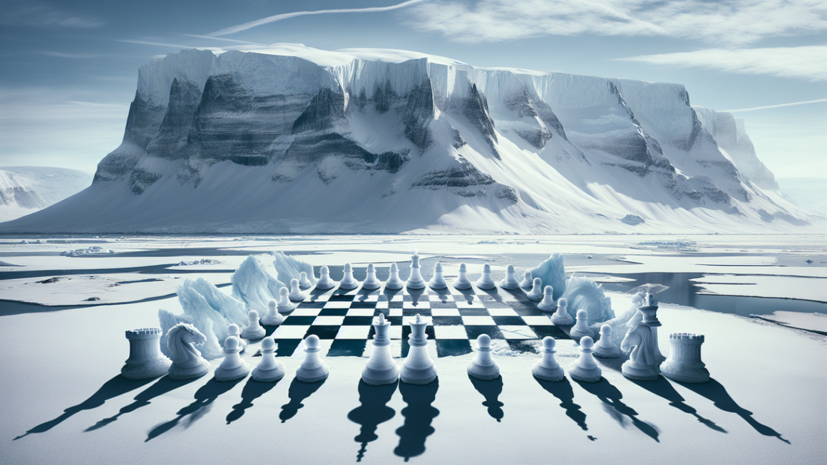 alt_text: An icy Greenland landscape symbolizing geopolitical tensions in the Arctic region.