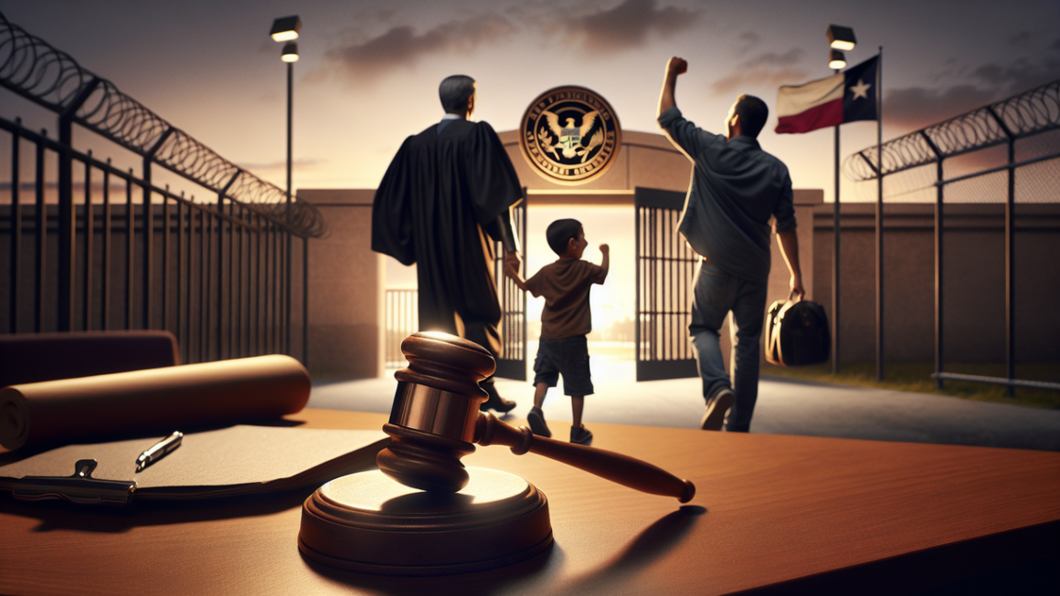 alt_text: Protesters hold signs demanding justice and the release of detained immigrant children.