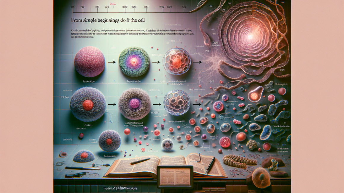 alt_text: An illustration of life's progression from a single cell to complex organisms.