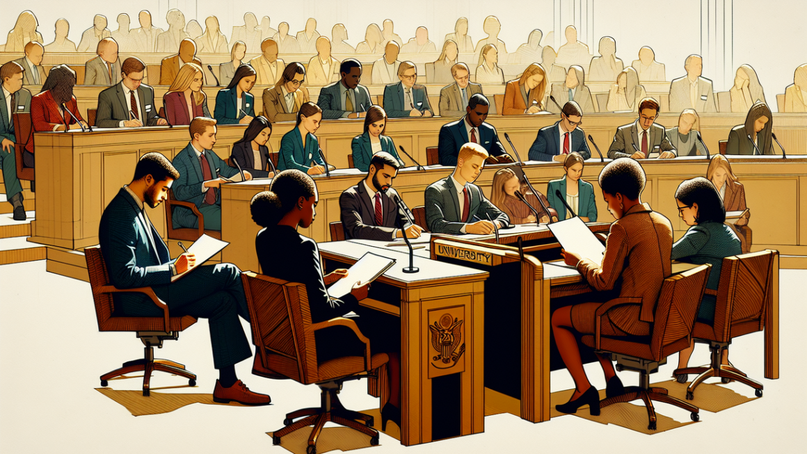 alt_text: Students in diverse attire gather on campus, symbolizing a mix of cultures and perspectives.