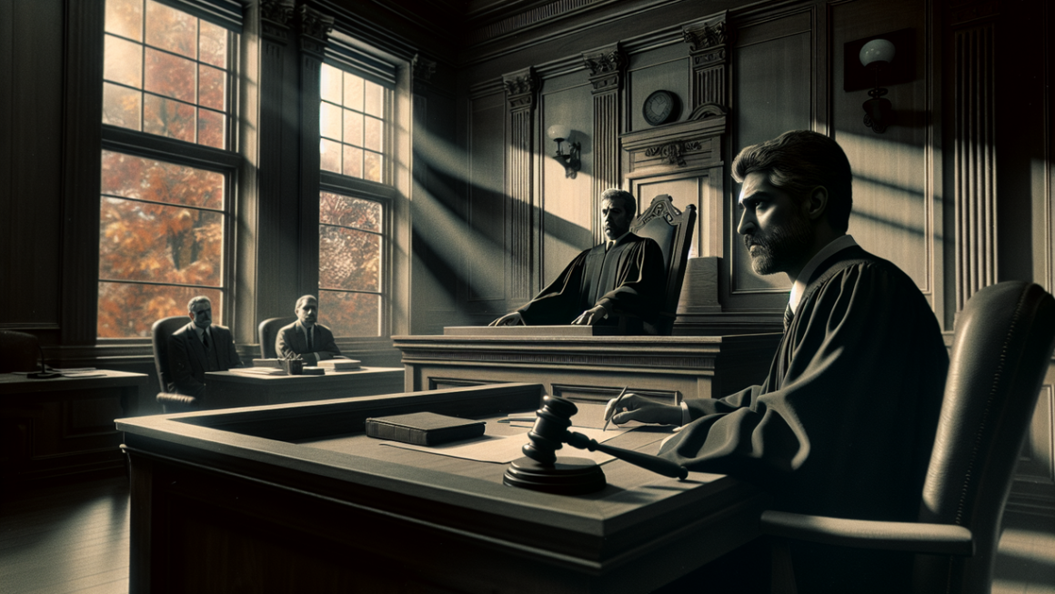 alt_text: Courtroom scene in Fall River case with a focus on content context discussed.