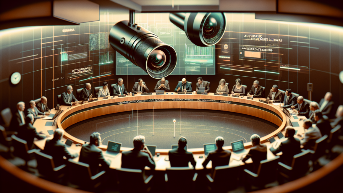 alt_text: Street with numerous security cameras, highlighting privacy concerns in Durango.