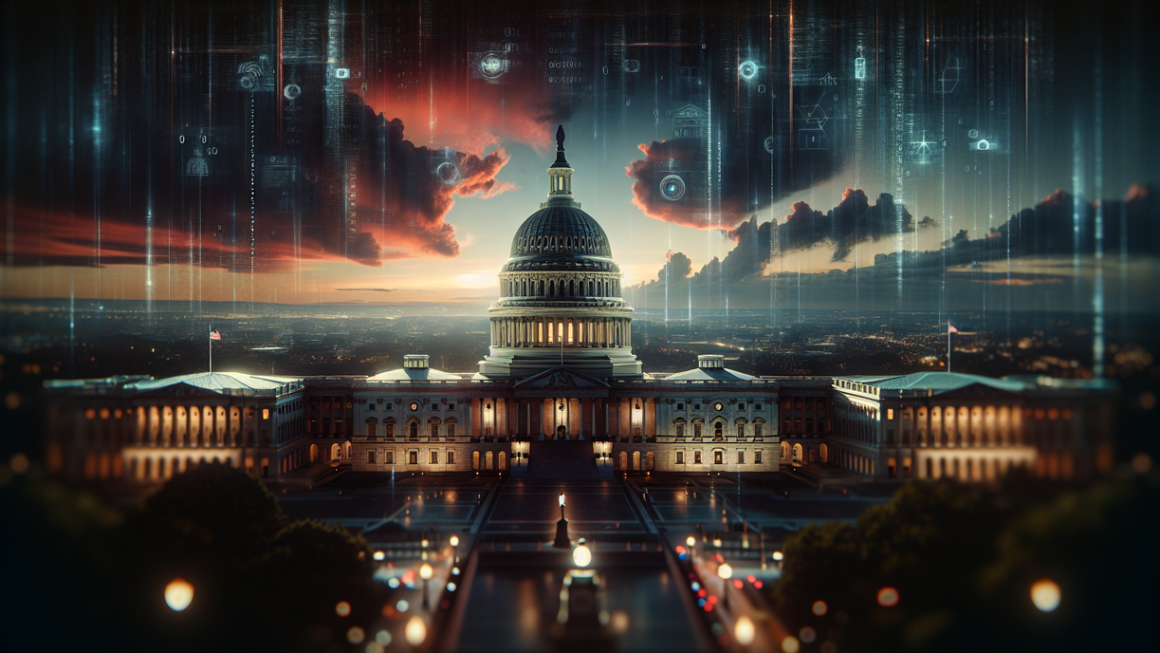 alt_text: Protesters holding signs demand voting rights as security watches closely.